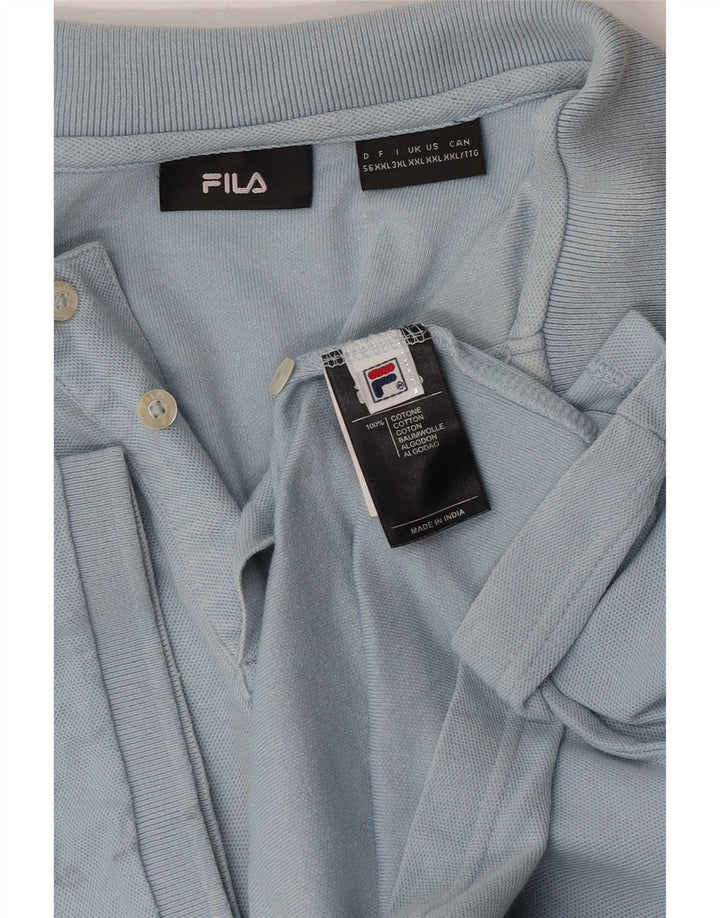 Męska koszulka polo Fila 2XL, niebieska, bawełniana