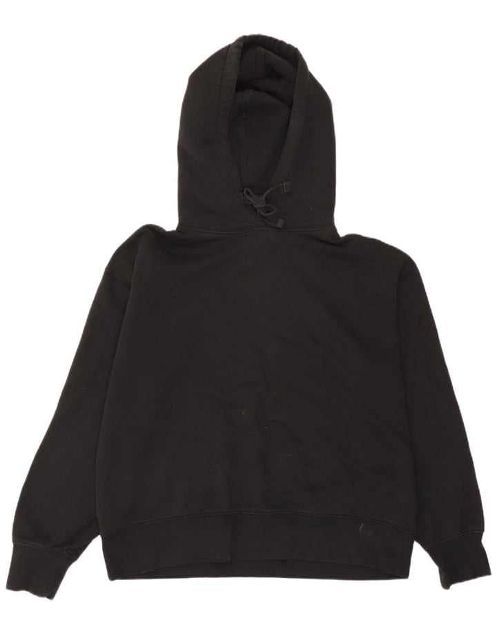 Damski sweter oversize z kapturem Zara UK 14, średni czarny, bawełniany