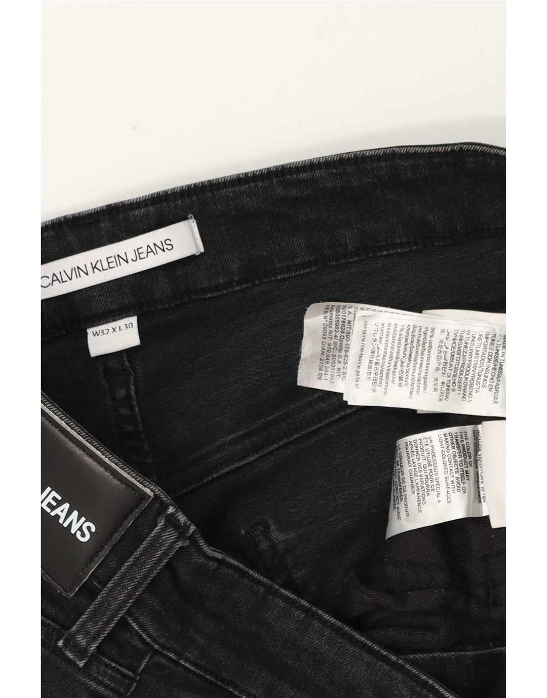 Męskie jeansy Calvin Klein W32 L30 Czarne bawełniane