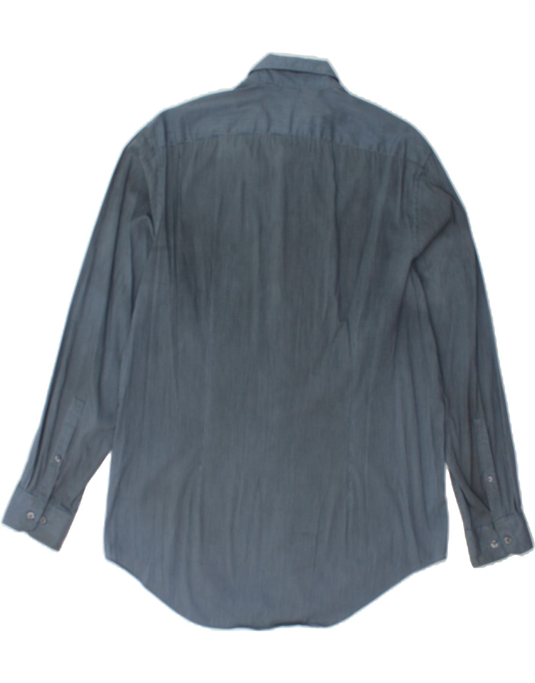 DKNY Mens Slim Fit Shirt Size 15 1/2 Medium Navy Blue Check Vintage Dkny and Second-Hand Dkny from Messina Hembry 