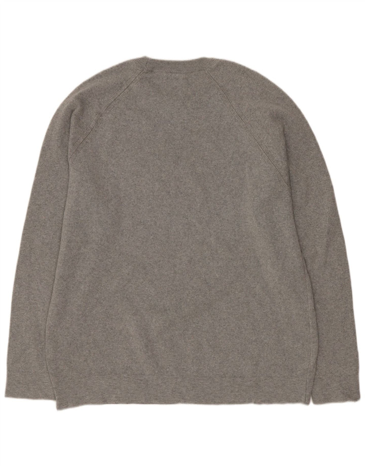 Męski sweter z okrągłym dekoltem Zara, średnio szary