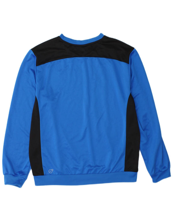 Męska bluza Puma Sweter, duży, niebieski, poliester z blokami kolorów