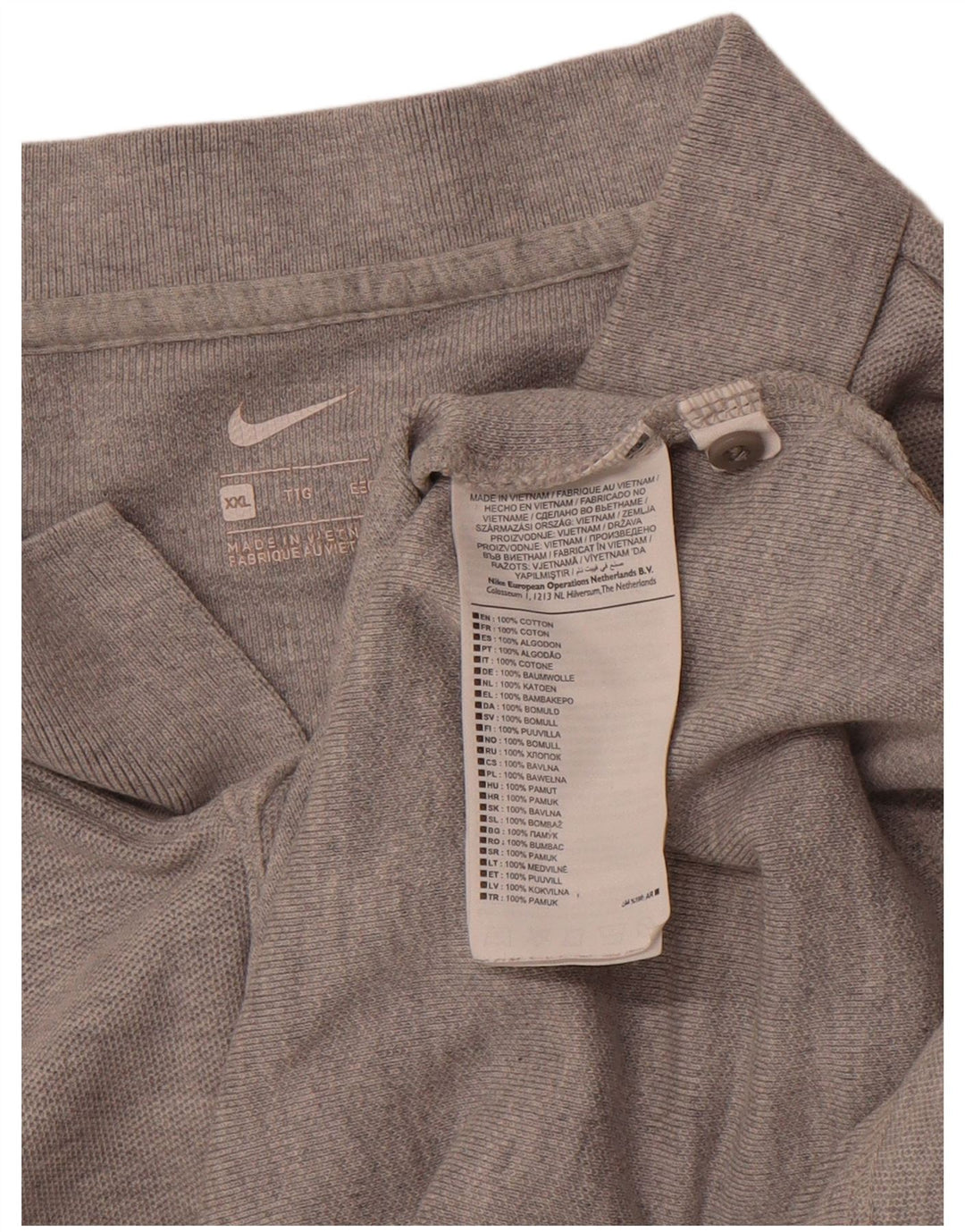 NIKE Mens Polo Shirt 2XL Grey Cotton