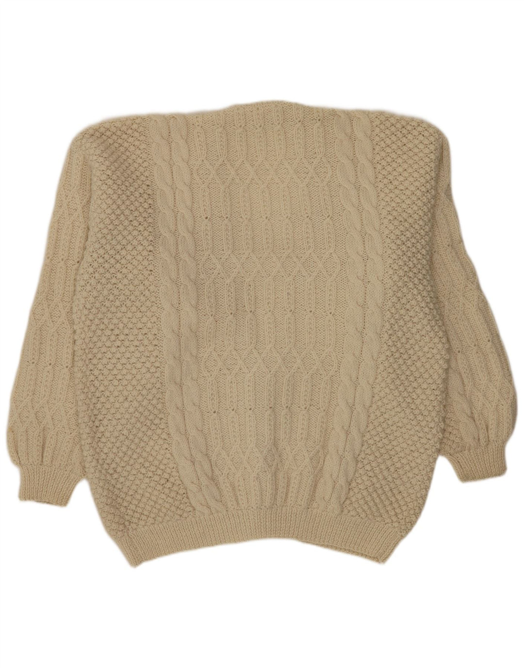 Vintage męski sweter rozpinany XL w kolorze złamanej bieli