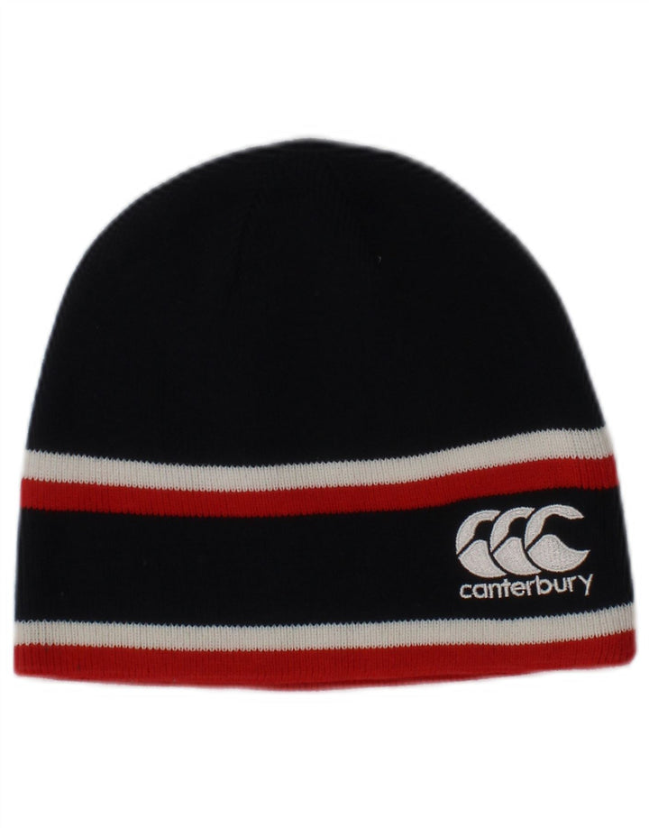 Męska czapka typu beanie Canterbury z grafiką, jeden rozmiar, granatowa, akrylowa w paski