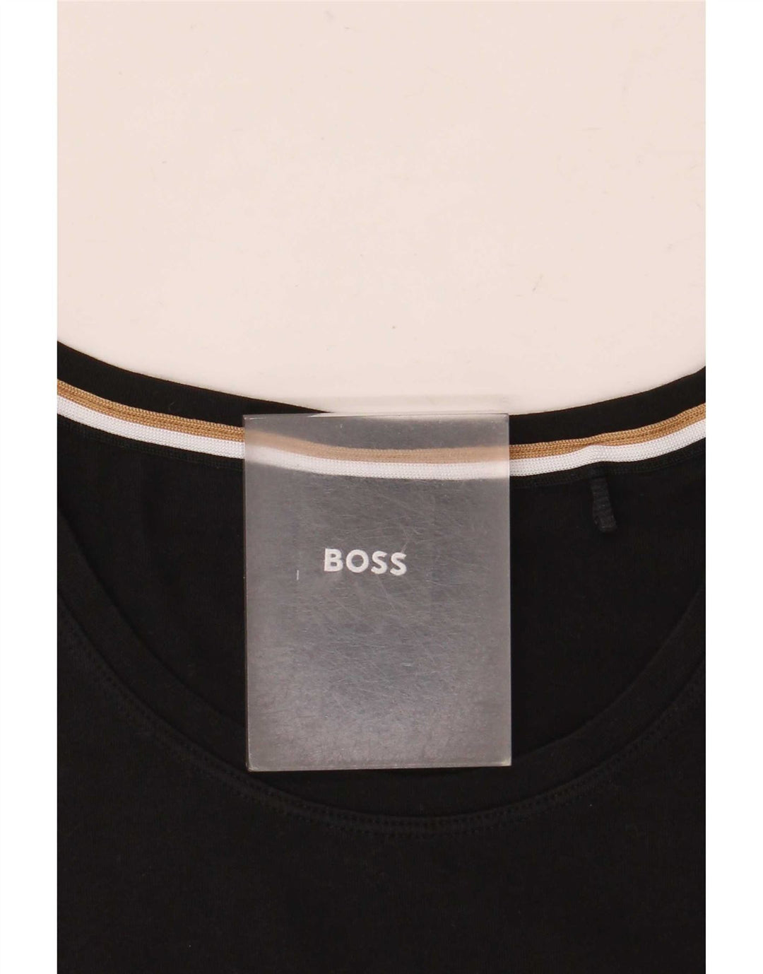T-shirt męski Hugo Boss, średni czarny, bawełniany