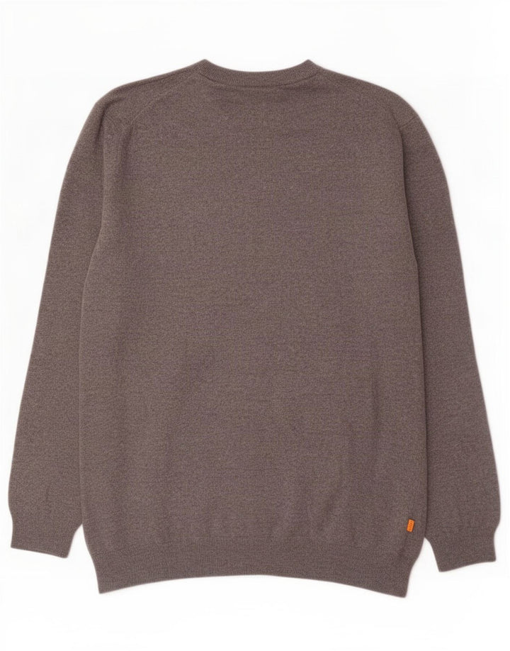 Męski sweter Timberland z okrągłym dekoltem 2XL Szara wełna owcza