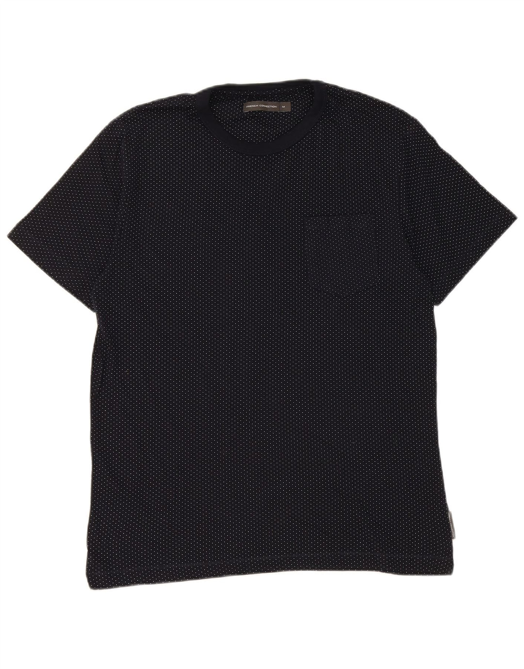 T-shirt męski French Connection Top, średni, granatowy, bawełniany w cętki