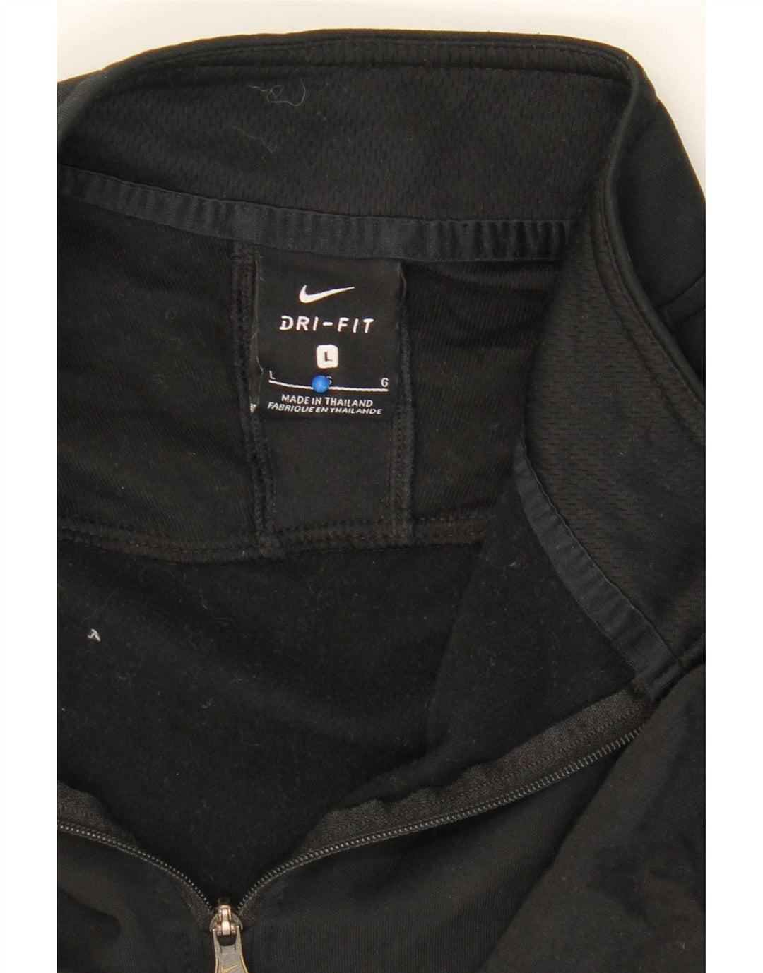 Męski dres Nike Dri Fit z zamkiem błyskawicznym i dużym czarnym poliestrem