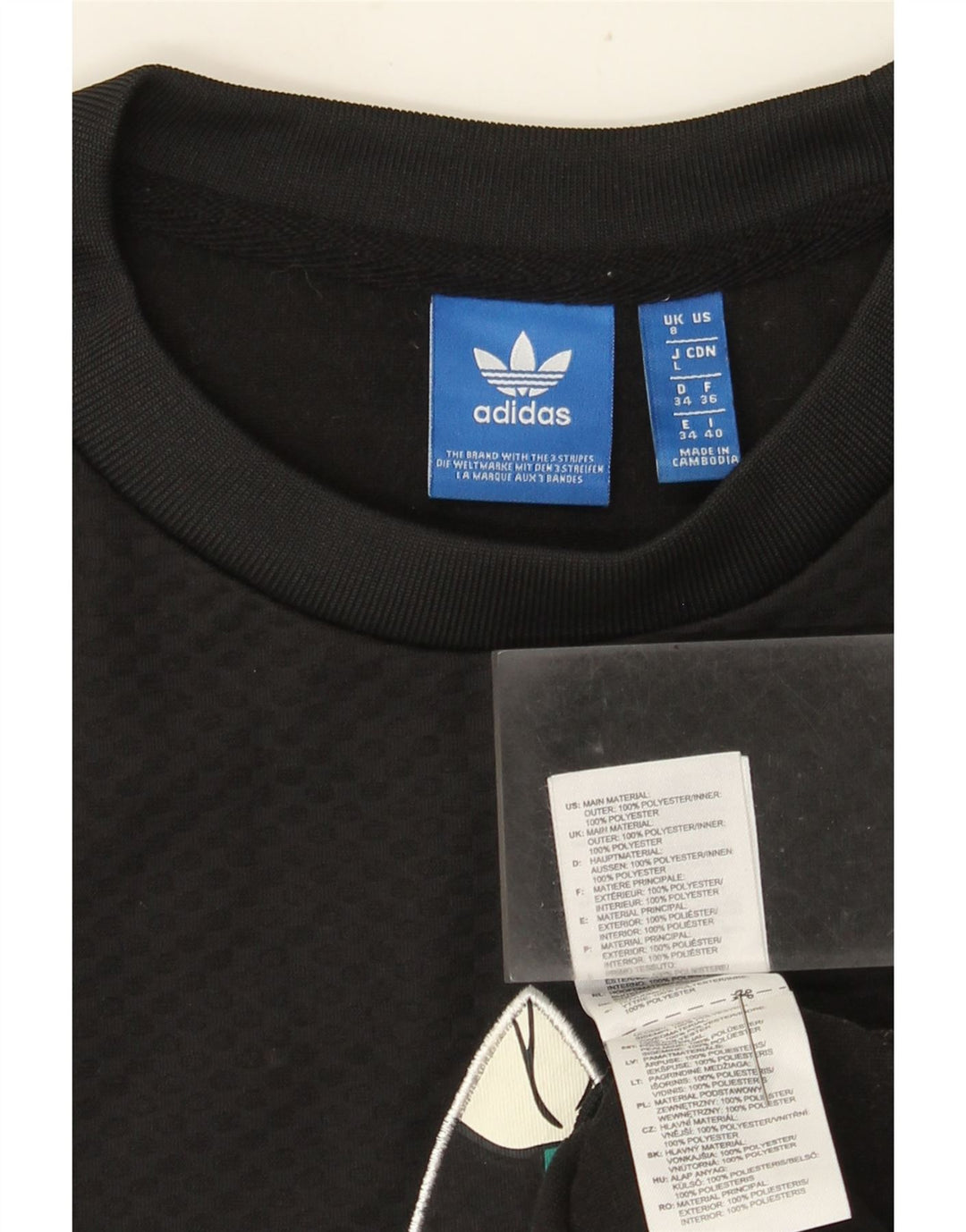 Damska bluza Adidas Graphic Jumper UK 8 Small Black Geometric
