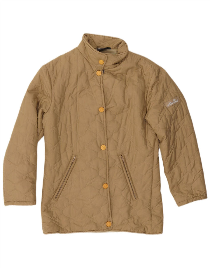 Damska pikowana kurtka oversize Ellesse UK 10 Small Beżowy poliester
