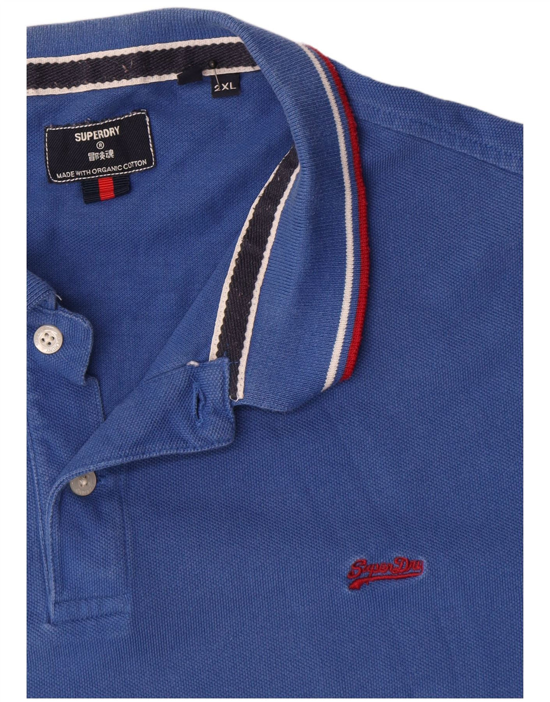 Męska koszulka polo Superdry 2XL, niebieska, bawełniana