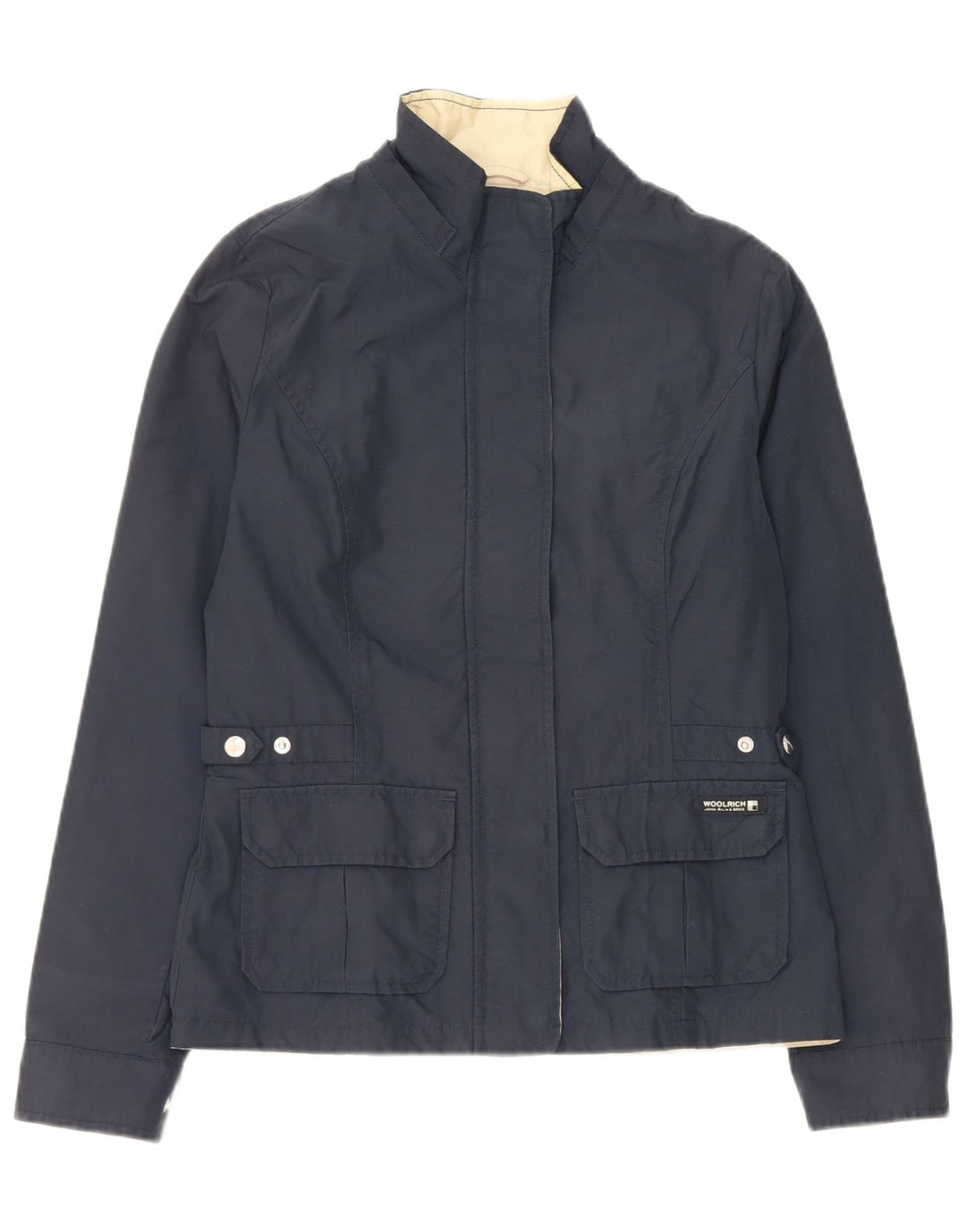 Damska kurtka użytkowa Woolrich UK 14, duża, granatowa, bawełniana