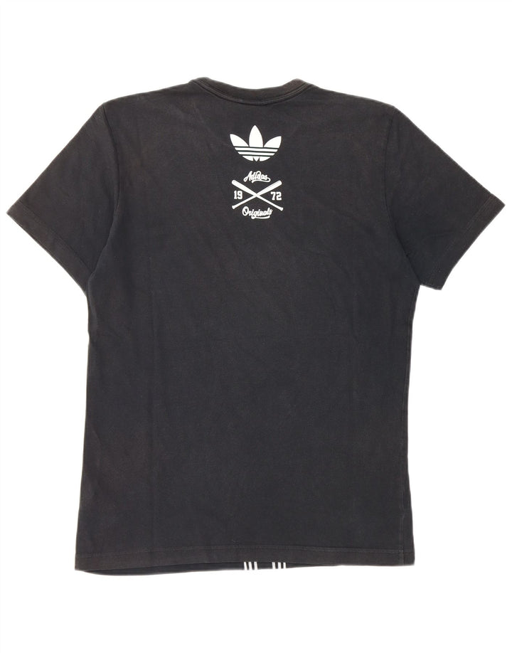 Męska koszulka z grafiką Adidas, mała, czarna, bawełniana