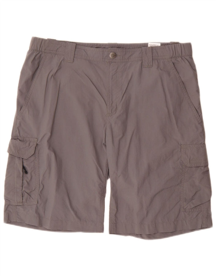 Męskie spodenki cargo Columbia W36, duże, szare, nylonowe
