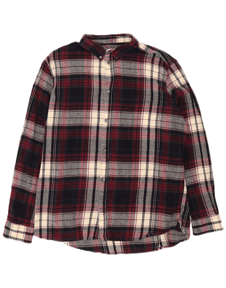 Męska koszula flanelowa French Connection 2XL, bawełniana w bordową kratkę
