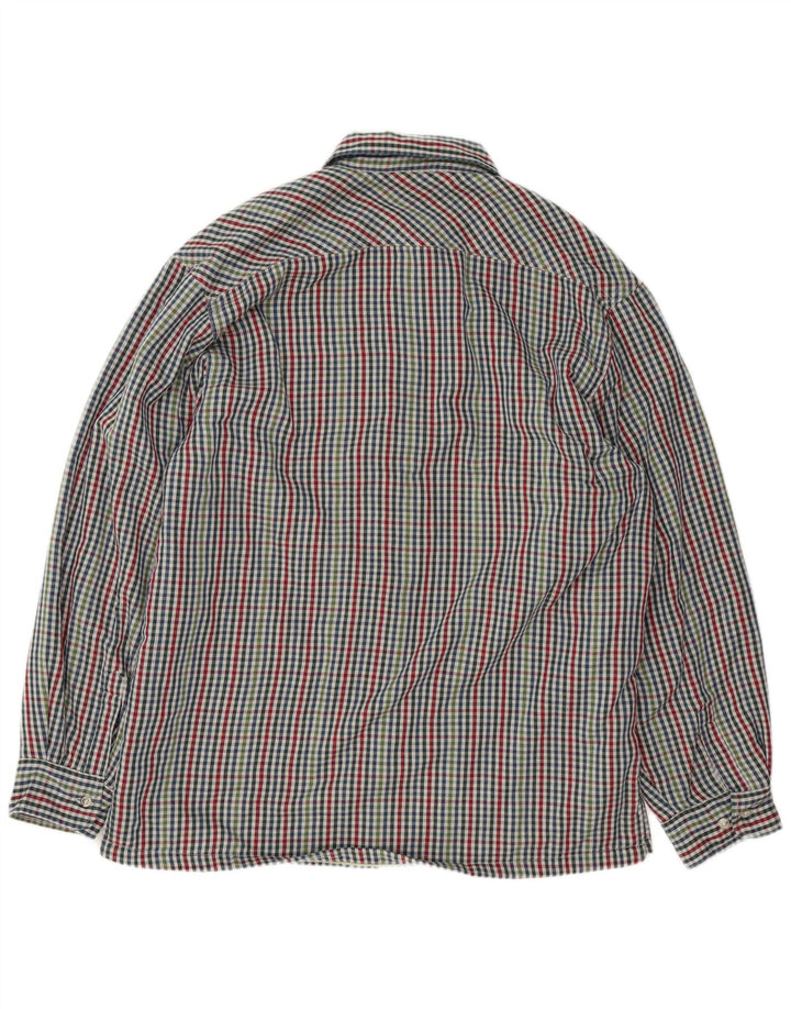Vintage męska koszula flanelowa drwal, duża, wielokolorowa bawełniana kratka