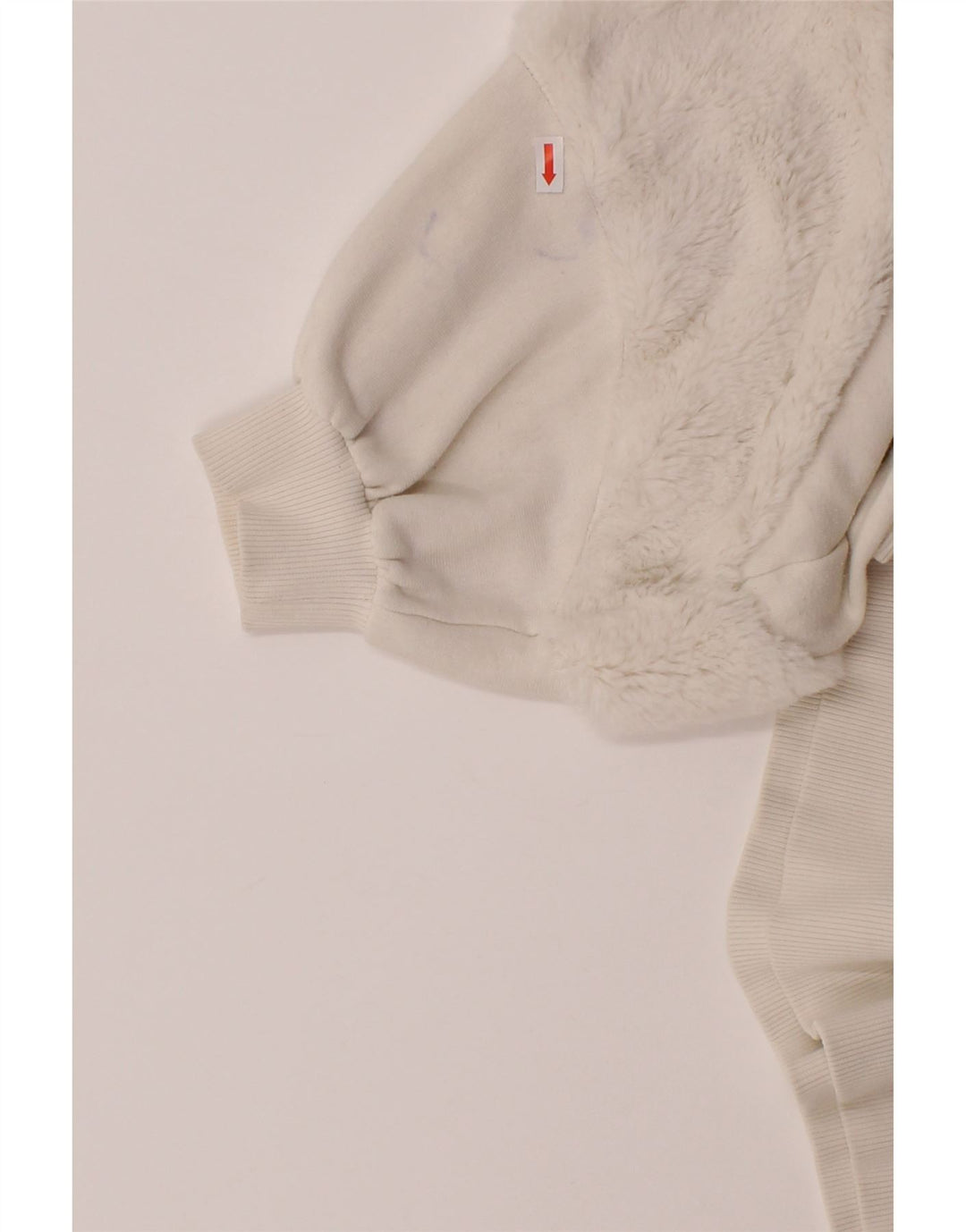 ZARA Womens Oversized Sweatshirt Jumper UK 10 Small White Cotton Vintage Zara and Second-Hand Zara from Messina Hembry 