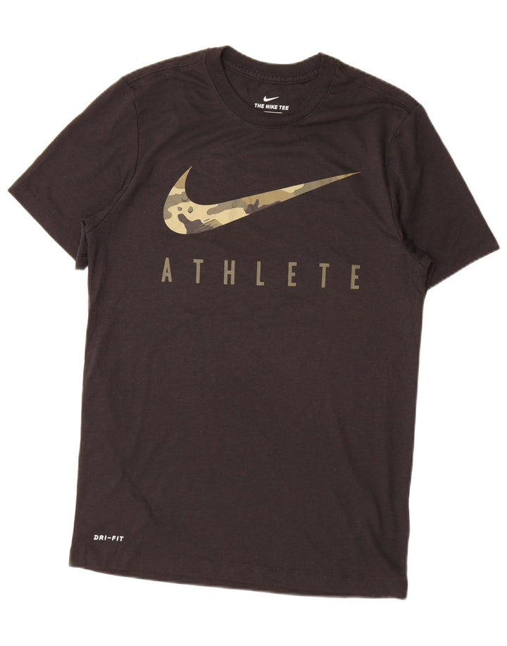 Męski T-shirt z grafiką Nike Dri Fit, mały, czarny poliester