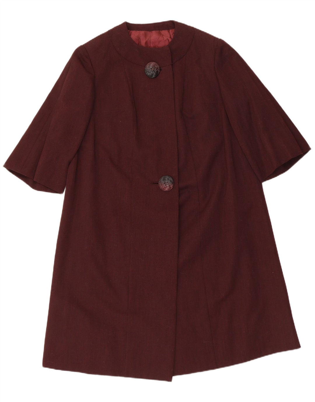 Płaszcz damski VINTAGE UK 14 Średni bordowy