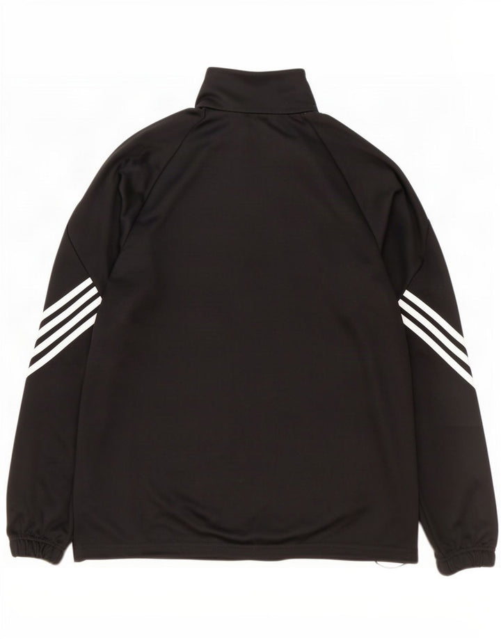 Adidas Męski dres Climalite z zamkiem błyskawicznym na szyi, duży czarny poliester