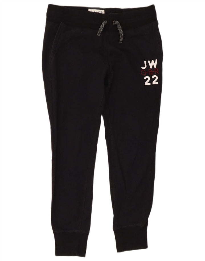 Damskie spodnie dresowe JACK WILLS Graphic Joggers UK 12 Medium Black