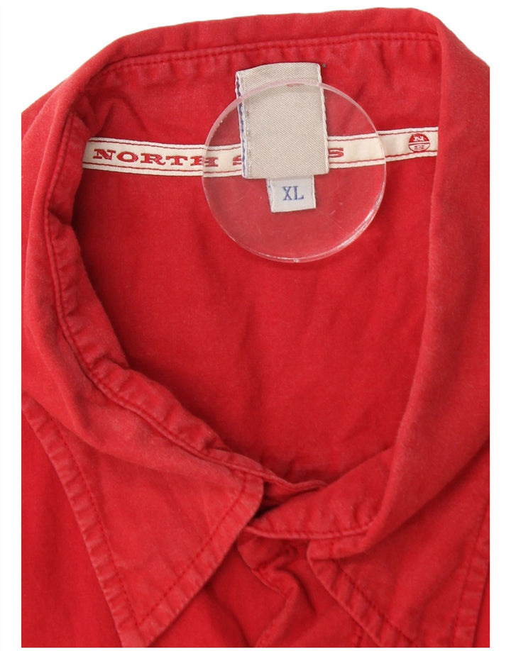 Koszula męska z krótkim rękawem NORTH SAILS, XL, czerwona