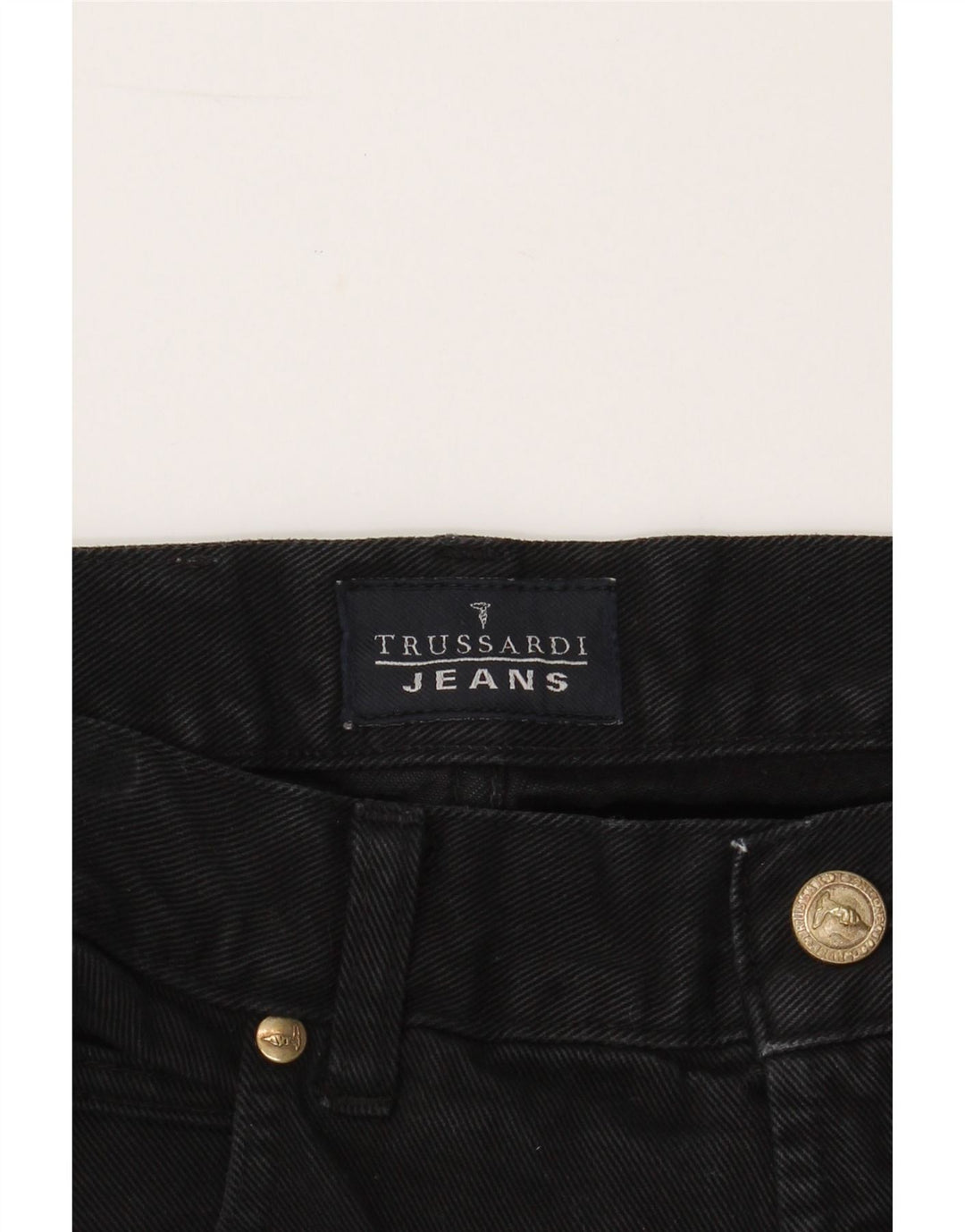 TRUSSARDI Mens Straight Jeans W28 L29 Black Vintage Trussardi and Second-Hand Trussardi from Messina Hembry 