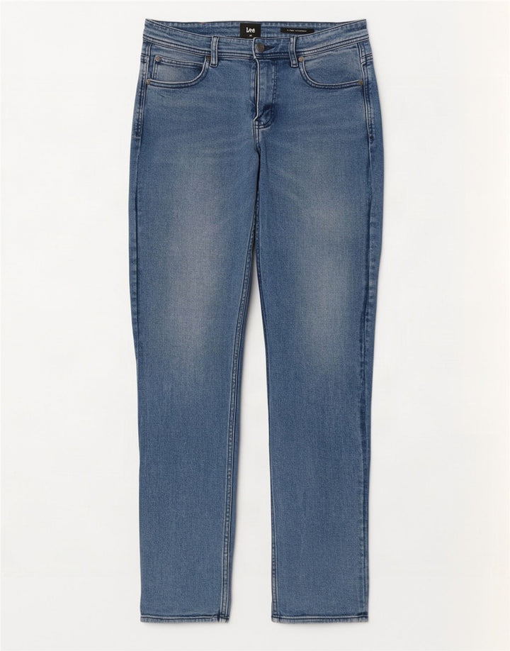 Męskie jeansy Lee Slim Straight W32 L33 Niebieskie bawełniane