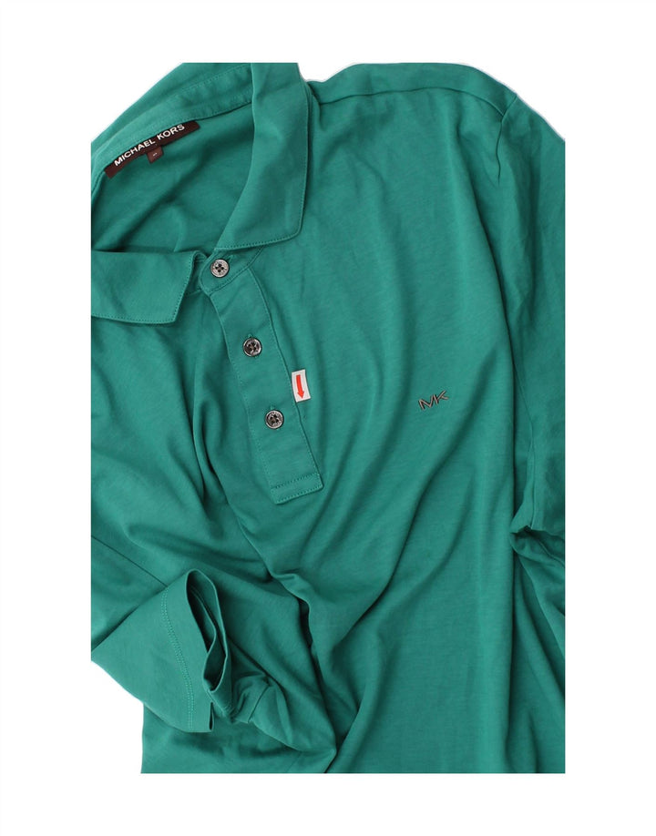 MICHAEL KORS Mens Polo Shirt XL Turquoise Cotton Vintage Michael Kors and Second-Hand Michael Kors from Messina Hembry 