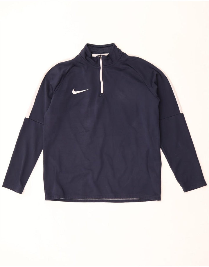 Męski dres Nike Dri Fit z pulowerem, średni granatowy kolor blokowy