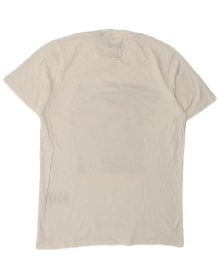 Męska koszulka z grafiką Jack & Jones, średnia, biała bawełna