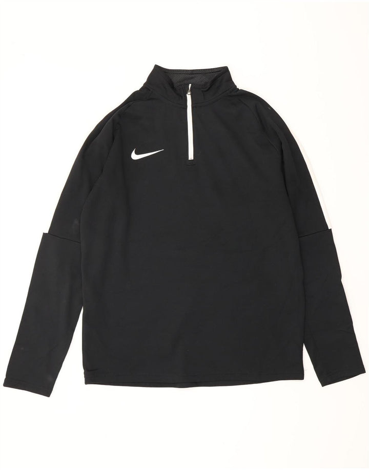 Męski dres NIKE Dri Fit z zamkiem błyskawicznym i zamkiem błyskawicznym w kolorze średniej czerni