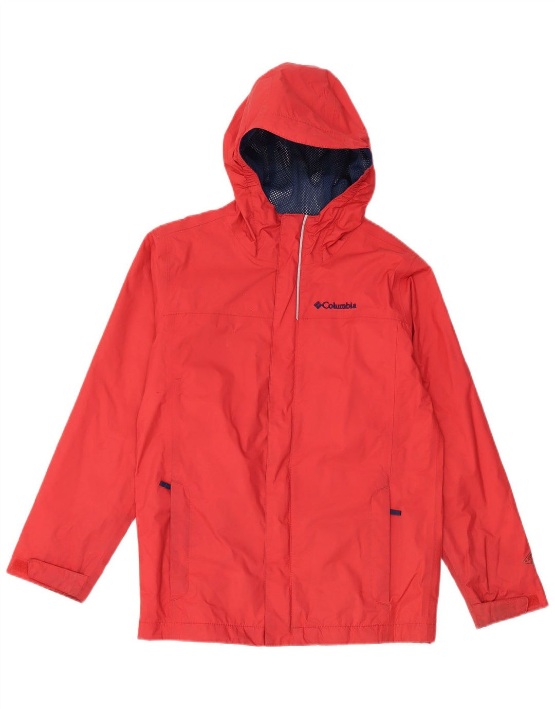 Damska kurtka przeciwdeszczowa z kapturem COLUMBIA UK 12 Średni czerwony nylon