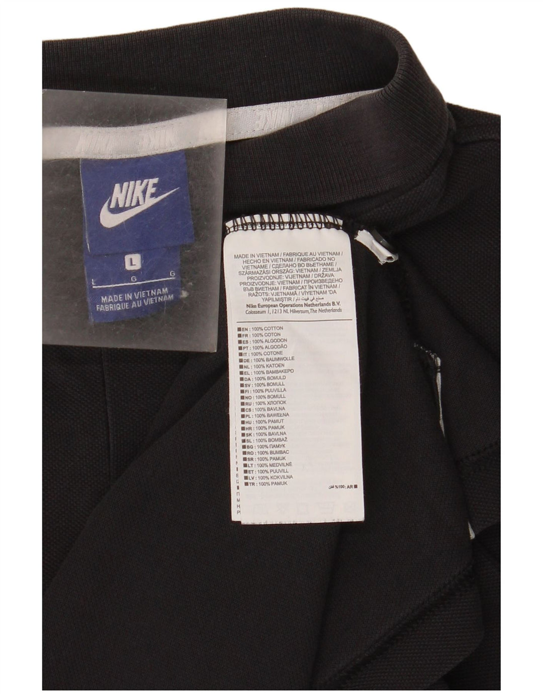 Męska koszulka polo Nike, duża, czarna, bawełniana