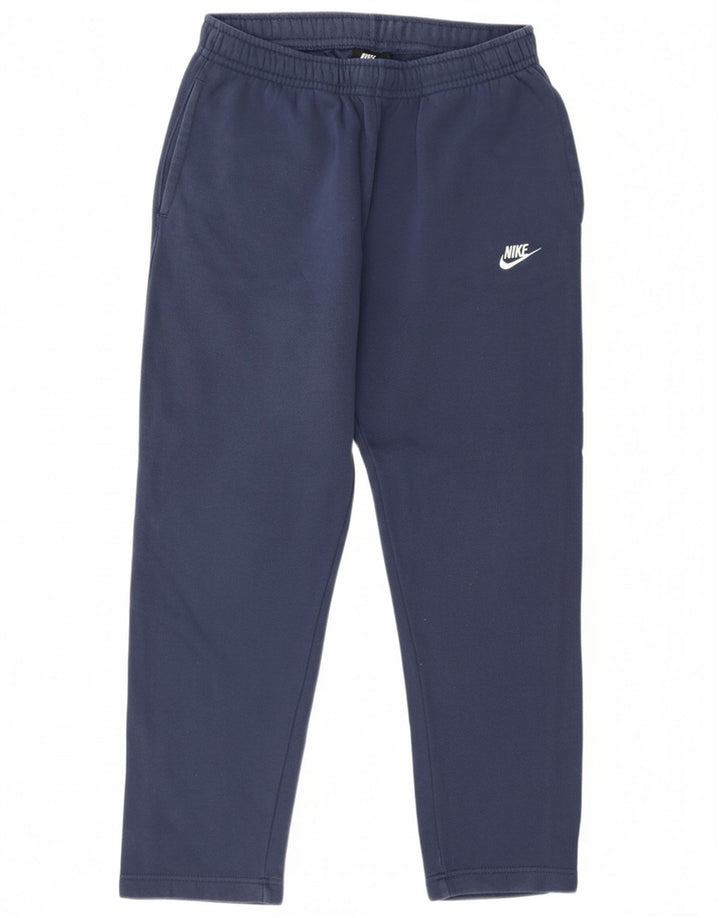Męskie spodnie dresowe Nike, średnie, granatowe, bawełniane