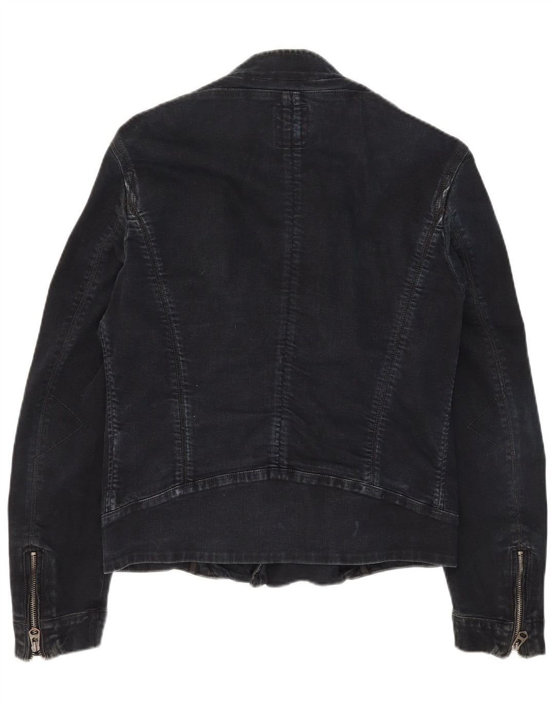 Męska kurtka jeansowa Biker Guess UK 36, mała, czarna, bawełniana