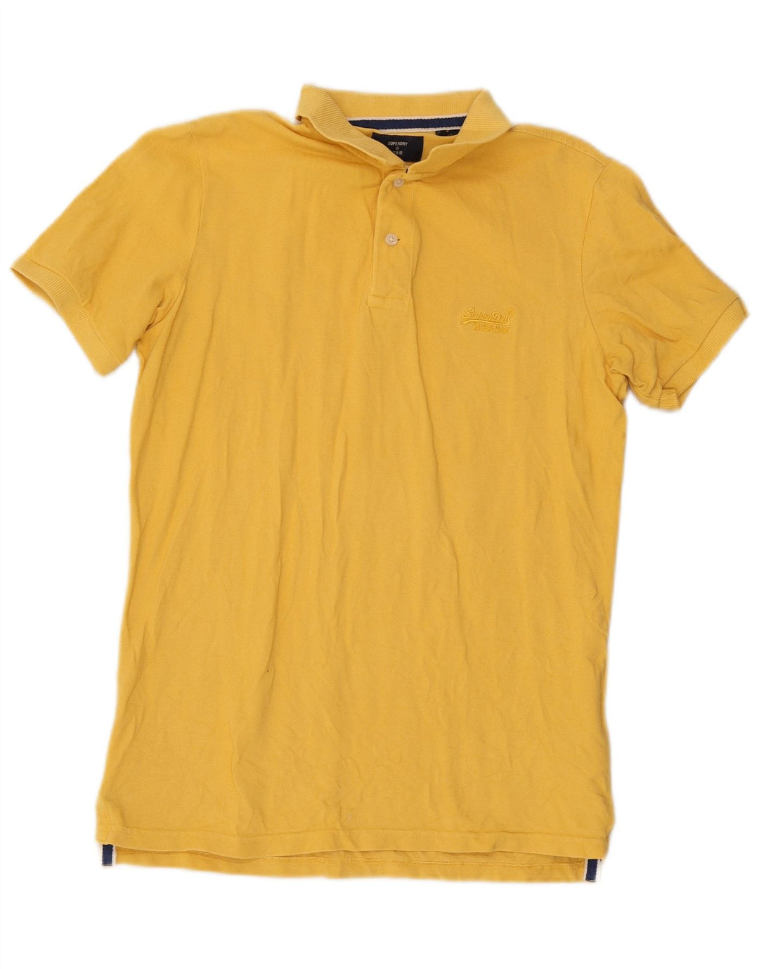 Męska koszulka polo Superdry, średnia żółta bawełna