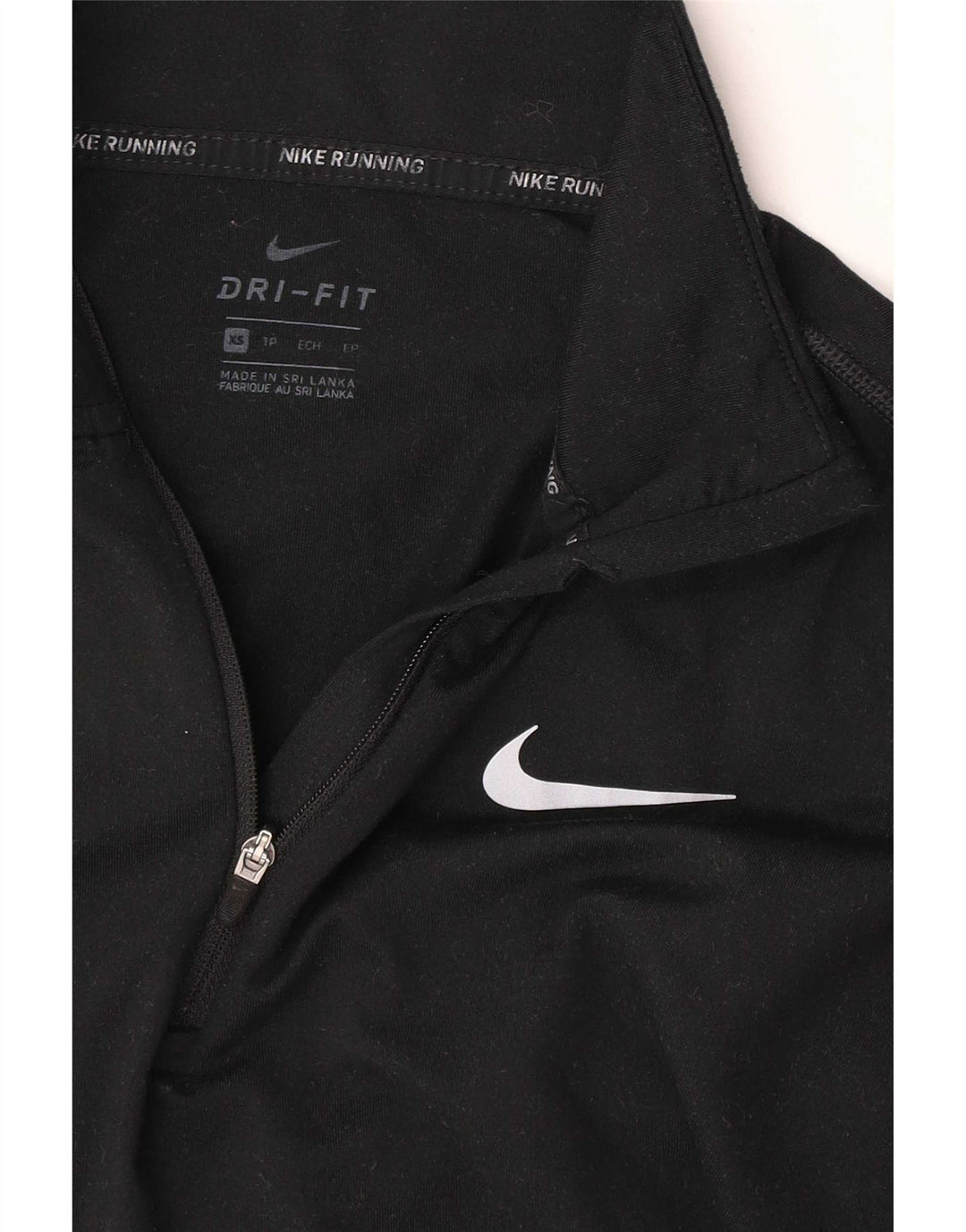 Męska koszulka Nike Dri Fit z długim rękawem i zamkiem błyskawicznym XS w kolorze czarnym