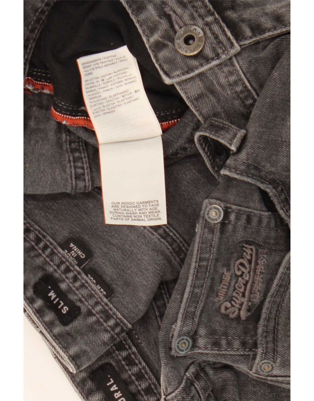 Męskie spodenki jeansowe Superdry Corpporal W32 Średnioszare, bawełniane