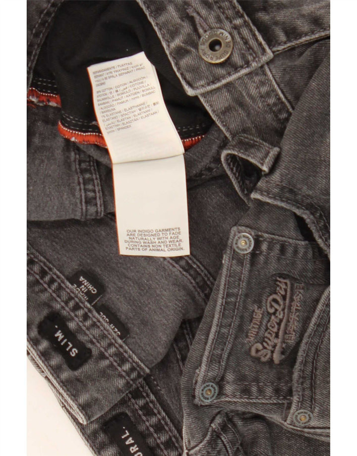 Męskie spodenki jeansowe Superdry Corpporal W32 Średnioszare, bawełniane