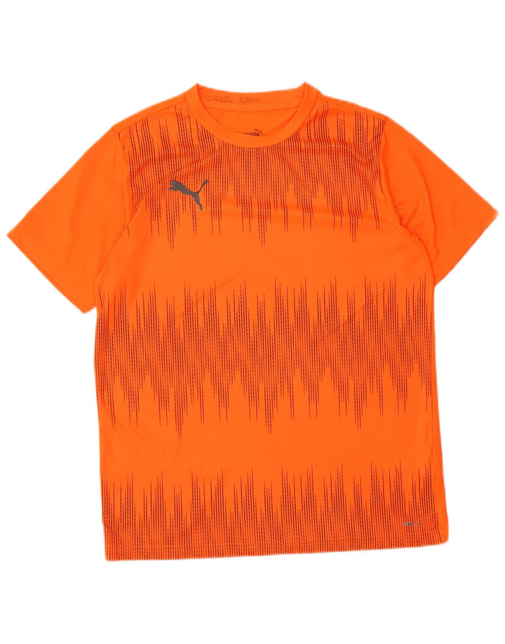 T-shirt chłopięcy Puma 15-16 lat XL, pomarańczowy, geometryczny poliester