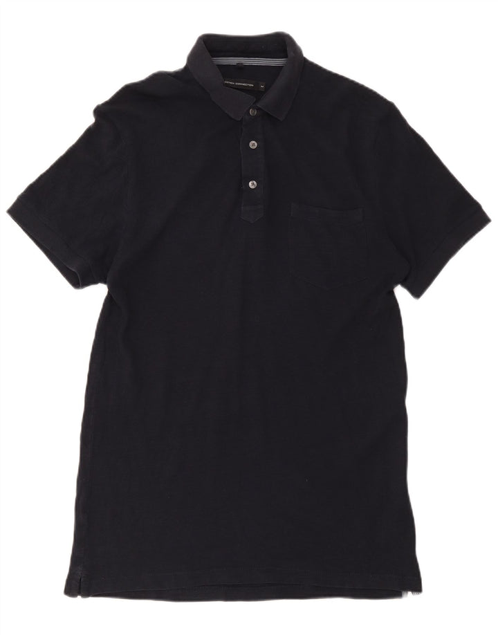 Męska koszulka polo French Connection Regular, średnia, granatowa bawełna