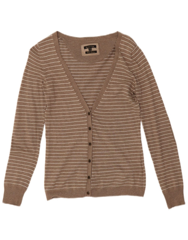 Sweter damski Massimo Dutti UK 10, mały, beżowy, bawełniany w paski