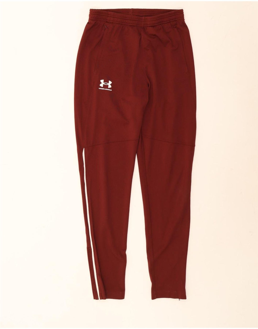 Męskie dopasowane spodnie dresowe Under Armour w kolorze średniego burgunda
