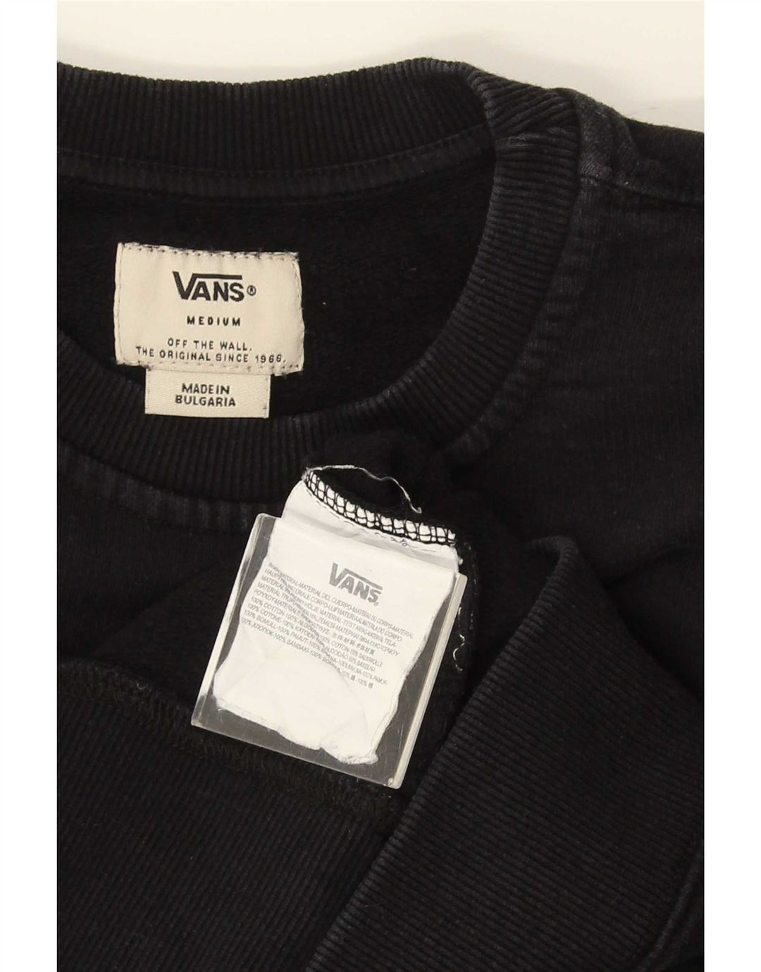 Męski sweter Vans, średniej wielkości, czarny, bawełniany