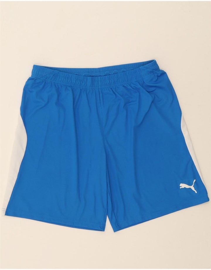 PUMA Mens Sport Shorts Large Blue Polyester Vintage Puma and Second-Hand Puma from Messina Hembry 