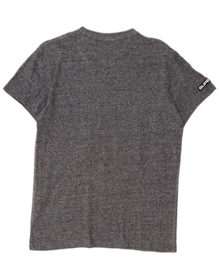 Męski T-shirt Superdry z grafiką, średnioszary, bawełniany w cętki