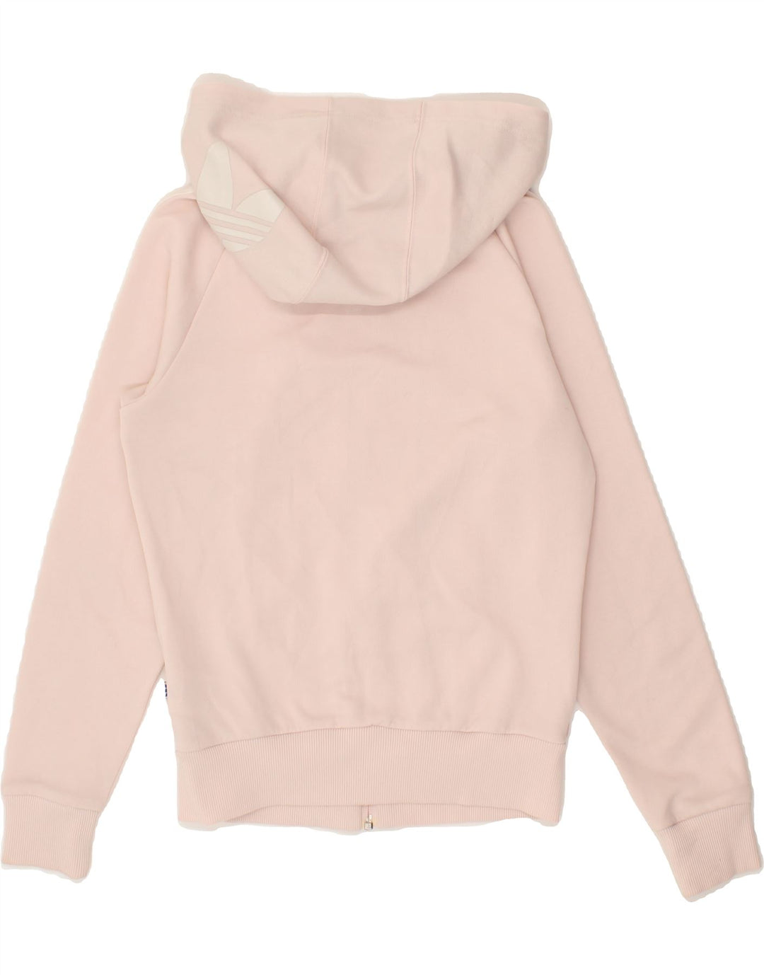 ADIDAS Womens Zip Hoodie Sweater UK 8 Small Pink Polyester Vintage Adidas and Second-Hand Adidas from Messina Hembry 