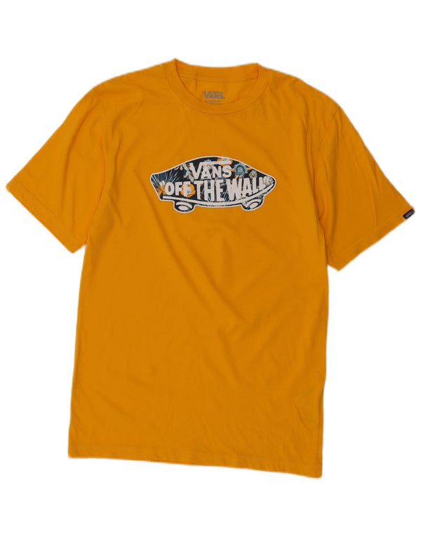 Vans Boys Classic Fit Graphic T-Shirt Top 14-15 Years XL Yellow Cotton